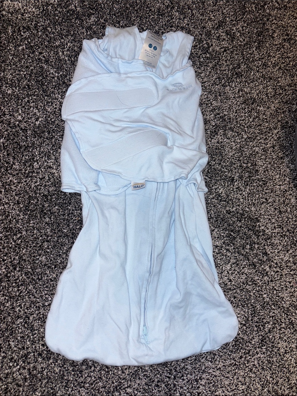 Halo Light Blue Infant Swaddle Sleepsack